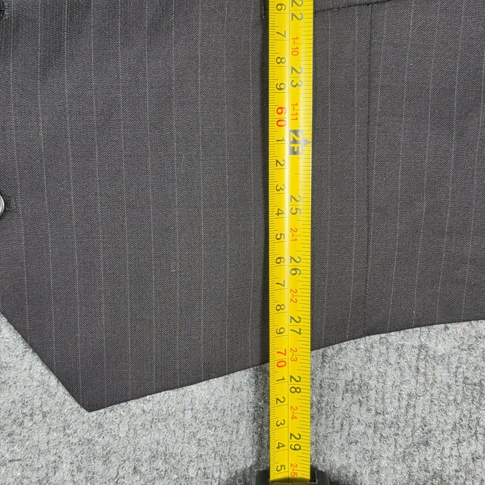 Pronto Uomo Platinum Mens 3X Pinstripe Suit Vest 100% Wool Charcoal Grey Vest